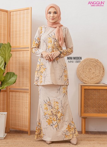 Kapas Kurung Moden (Dark Olive)